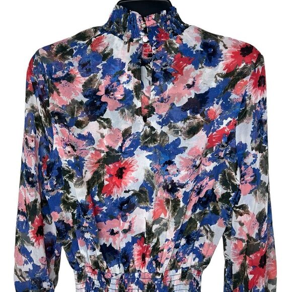 Misa Los Angeles x Revolve Tie Dye Floral Savanna Asymmetrical Hem Dress XS - Picture 7 of 13